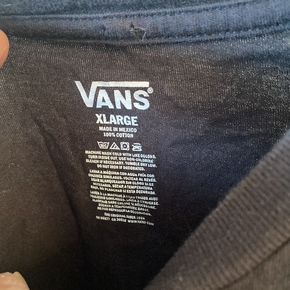 Vans Off the Wall Kids XL (or petite adult) Long Sleeves Black T-shirt - Picture 5 of 5